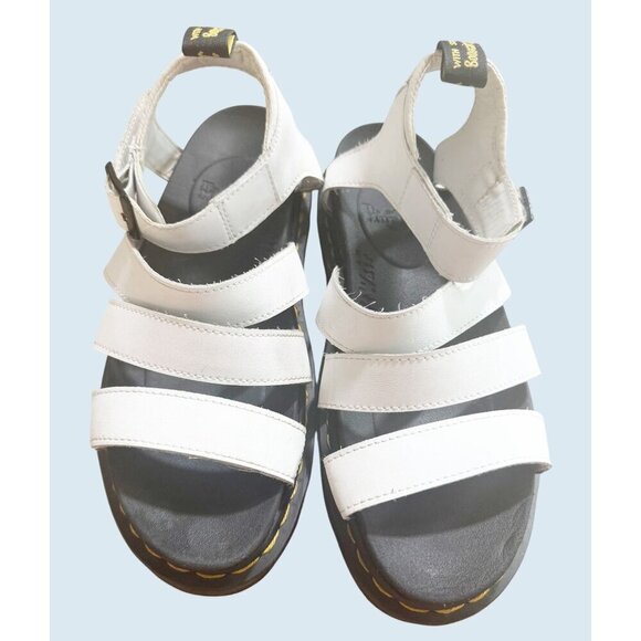 DR MARTENS Blaire White Leather Fisherman Sandal Size 10 - Picture 2 of 7